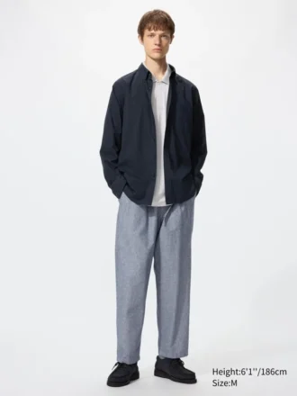 Men’s Linen Blend Easy Ankle Pants | Striped