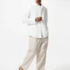 Men’s Linen Blend Easy Ankle Pants | Striped