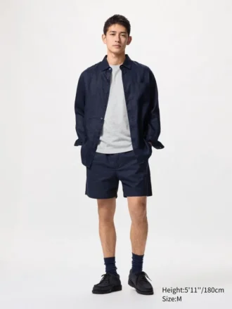 Men’s Linen Blend Easy Shorts | 5″