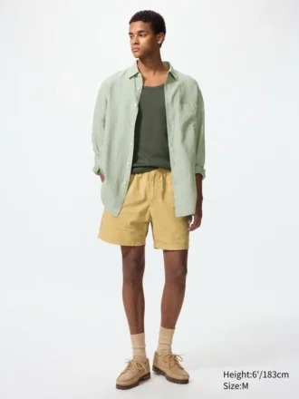 Men’s Linen Blend Easy Shorts | 5″