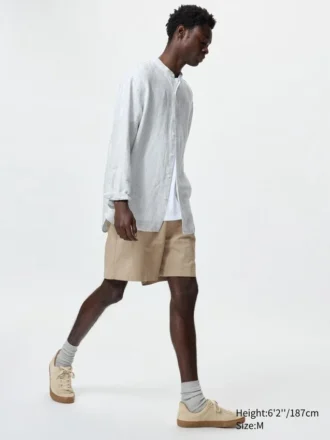 Men’s Linen Blend Easy Shorts | 5″