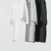 Men’s Premium Linen Oversized Shirt | Short Sleeve