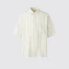 Men’s Premium Linen Oversized Shirt | Short Sleeve | Striped