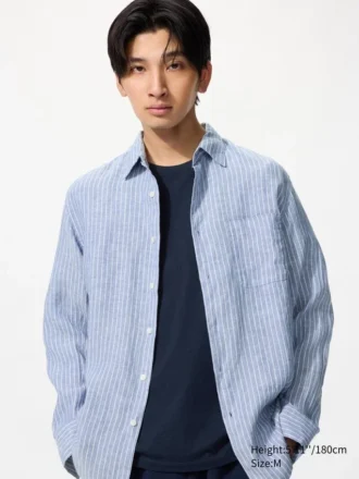 Men’s Premium Linen Shirt | Striped
