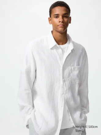 Men’s Premium Linen Shirt | Striped