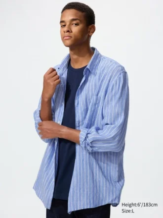Men’s Premium Linen Shirt | Striped