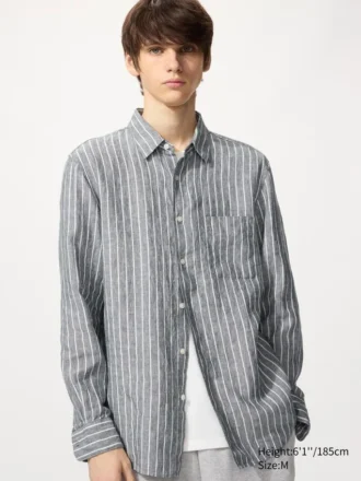 Men’s Premium Linen Shirt | Striped