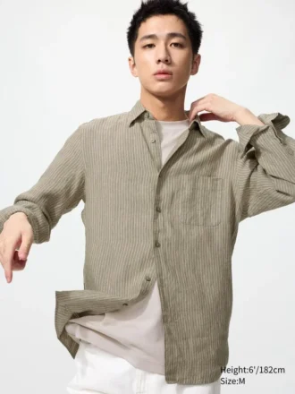 Men’s Premium Linen Shirt | Striped