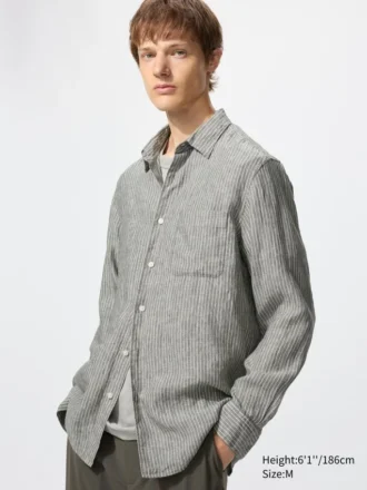 Men’s Premium Linen Shirt | Striped