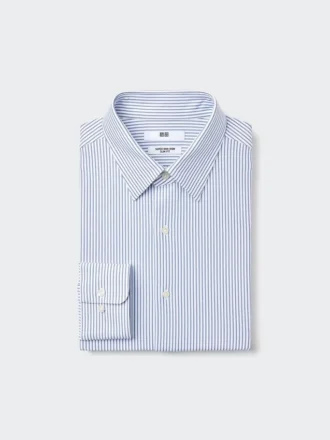 Men’s Super Non-Iron Jersey Slim Shirt | Regular Collar | Striped