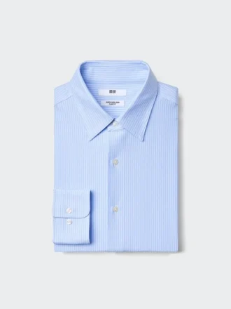 Men’s Super Non-Iron Jersey Slim Shirt | Regular Collar | Striped