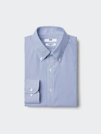Men’s Super Non-Iron Slim Shirt | Button Down Collar | Striped