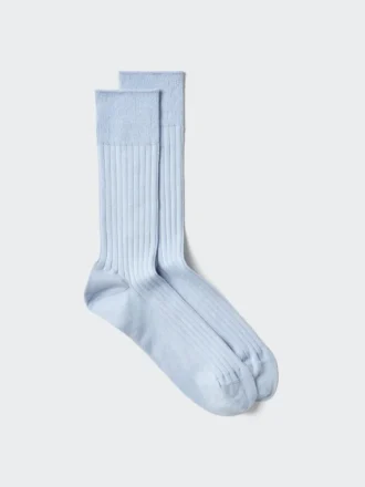 Men’s Supima® Cotton Blend Wide Ribbed Socks
