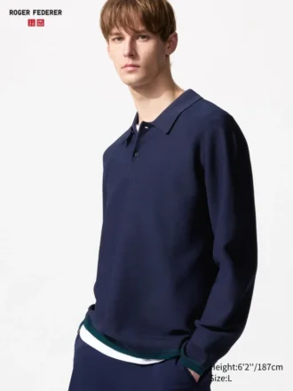 Men’s Washable 3D Knit Polo | Long Sleeve