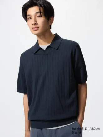 Men’s Washable Knitted Skipper Polo Sweater