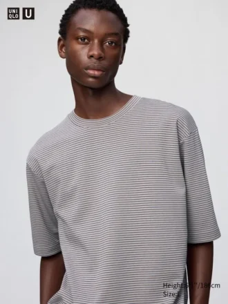 Unisex Airism Cotton Oversized Striped T-Shirt