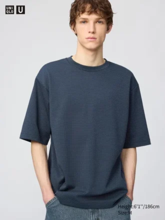 Unisex Airism Cotton Oversized Striped T-Shirt