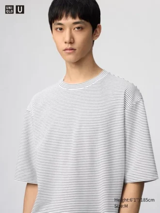 Unisex Airism Cotton Oversized Striped T-Shirt
