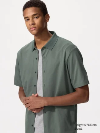 Unisex Airism Cotton Pique Full Open Polo Shirt