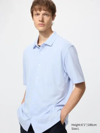 Unisex Airism Cotton Pique Full Open Polo Shirt