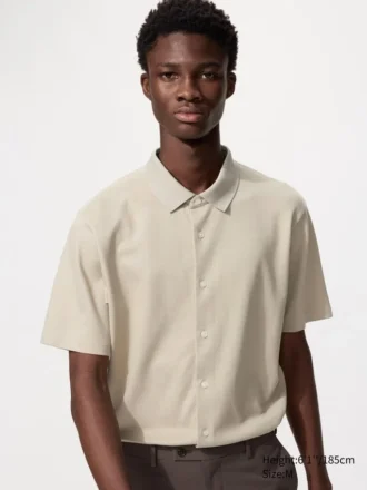 Unisex Airism Cotton Pique Full Open Polo Shirt