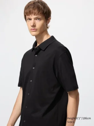 Unisex Airism Cotton Pique Full Open Polo Shirt