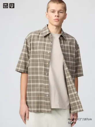 Unisex Boxy Shirt | Short Sleeve | Checked