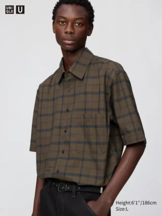 Unisex Boxy Shirt | Short Sleeve | Checked