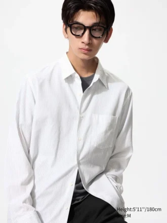 Unisex Broadcloth Shirt | Regular Collar | Striped