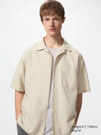 Unisex Cotton Linen Shirt | Short Sleeve