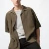 Unisex Cotton Linen Shirt | Short Sleeve