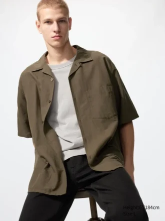 Unisex Cotton Linen Shirt | Short Sleeve