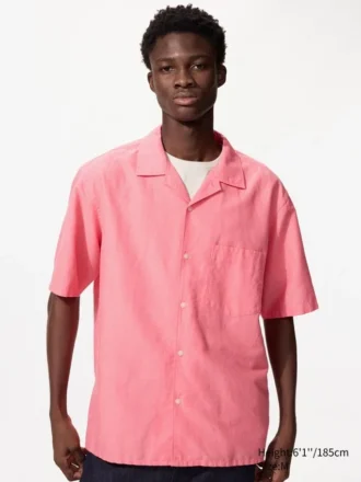 Unisex Cotton Linen Shirt | Short Sleeve