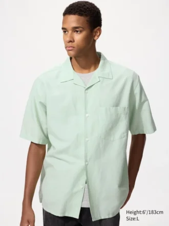 Unisex Cotton Linen Shirt | Short Sleeve