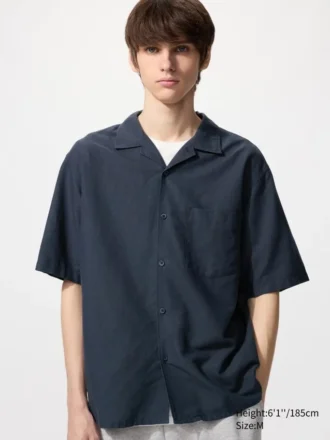 Unisex Cotton Linen Shirt | Short Sleeve