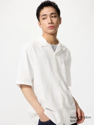 Unisex Cotton Linen Shirt | Short Sleeve