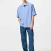 Unisex Cotton Linen Shirt | Short Sleeve