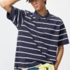 Unisex Dry Pique Striped Polo Shirt | Wide Stripe