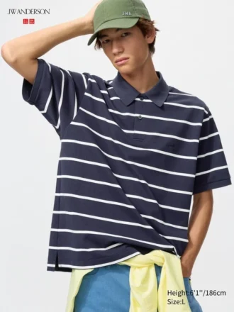 Unisex Dry Pique Striped Polo Shirt | Wide Stripe