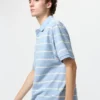 Unisex Dry Pique Striped Polo Shirt | Wide Stripe