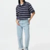 Unisex Dry Pique Striped Polo Shirt | Wide Stripe