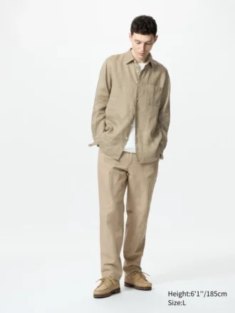 Unisex Linen Blend Relaxed Pants
