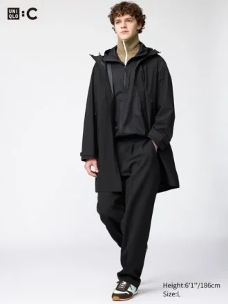 Unisex Pleated Wide Tapered Pants