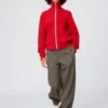 Unisex Pleated Wide Tapered Pants