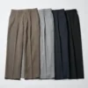 Unisex Pleated Wide Tapered Pants