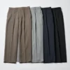 Unisex Pleated Wide Tapered Pants