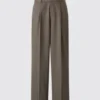 Unisex Pleated Wide Tapered Pants