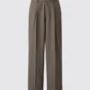 Unisex Pleated Wide Tapered Pants