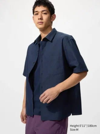 Unisex Seersucker Shirt | Short Sleeve