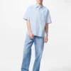 Unisex Seersucker Shirt | Short Sleeve | Striped